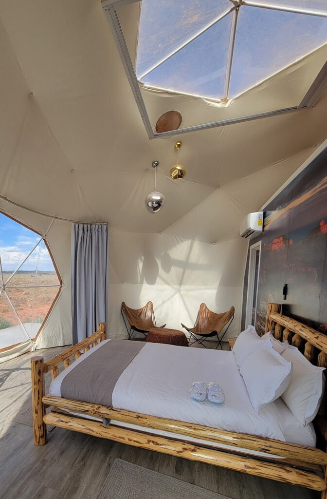 Grand-Canyon-Dome3 Luxury sky dome glamping experience available at Clear Sky Resorts near Grand Canyon National Park.