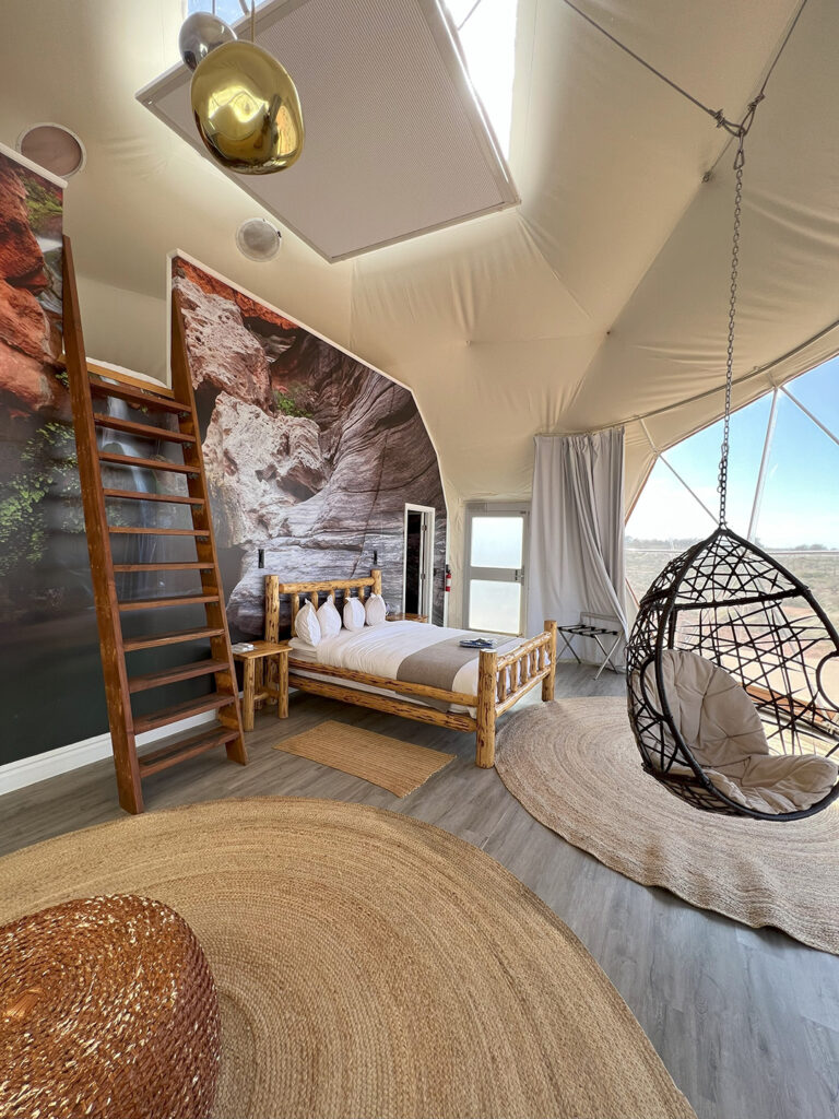 Grand Canyon XL Dome Luxury sky dome glamping experience available at Clear Sky Resorts near Grand Canyon National Park.