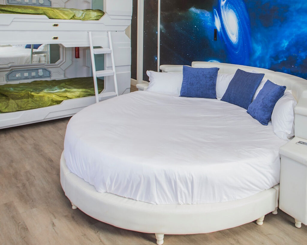 Space-Galaxy-Family-Resort-Grand_Canyon Interior of Space Galaxy dark sky dome available at Clear Sky Resorts near Grand Canyon National Park in Valle, AZ.