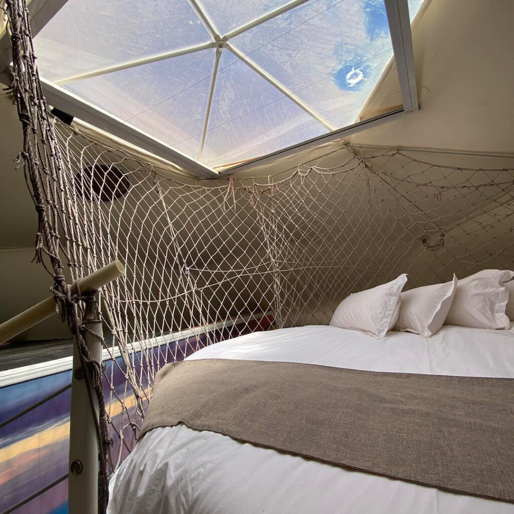 Stairway-to-the-Stars-GrandCanyon-dome4 Interior of dark sky dome lodging near Grand Canyon National Park in Valle, AZ