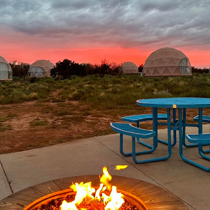 grand_canyon_firepit_2 Sky Dome lodging luxury glamping at Clear Sky Resorts in Valle, Arizona